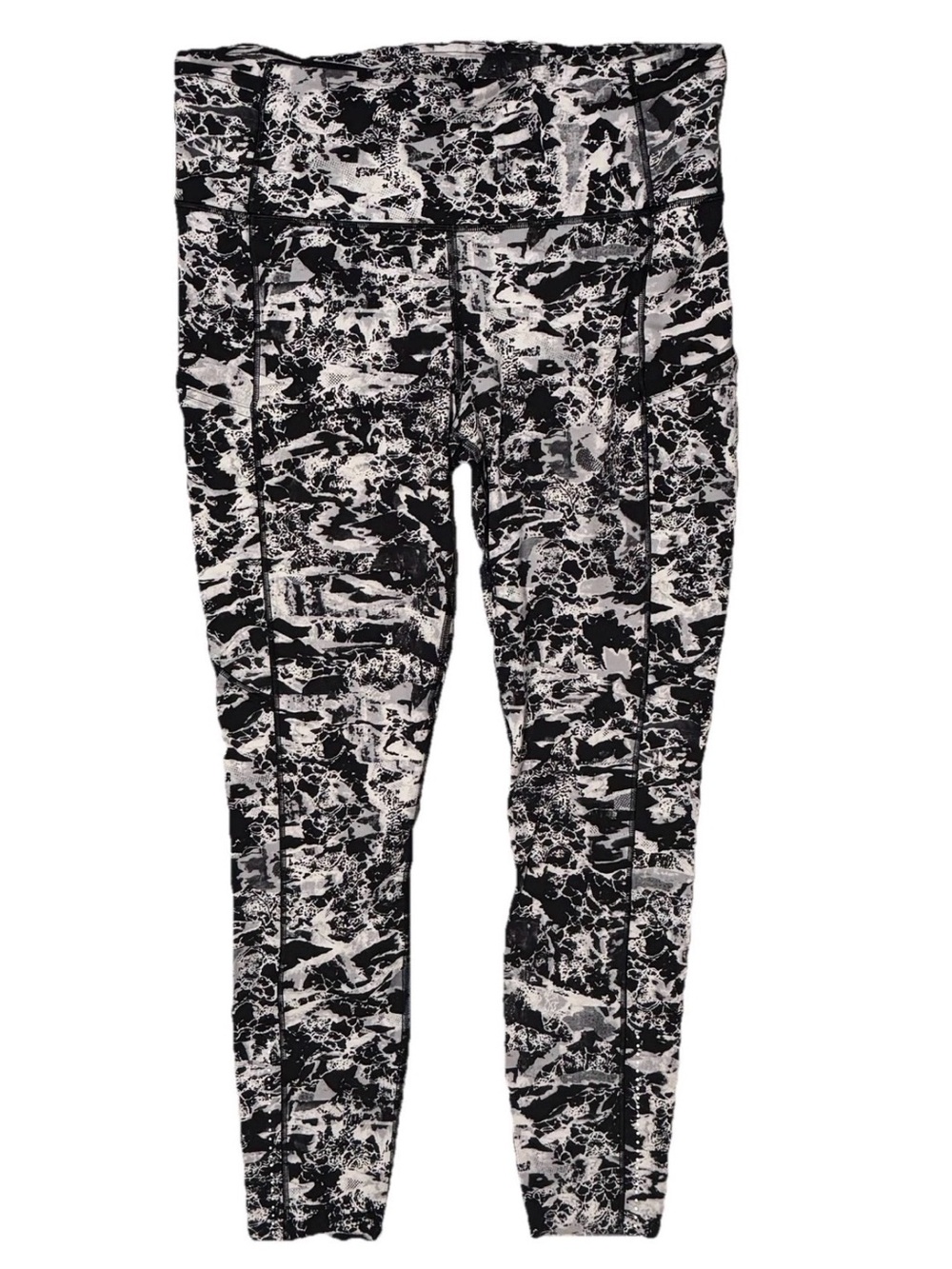 lululemon athletica Black & White Marble Print High-Rise Leggings